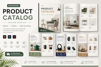 design a professional product catalog, booklet, or brochure