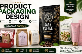 design product packaging, pouch packaging, mylar bag, food packaging