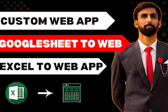 convert your excel or google sheet into a custom web app