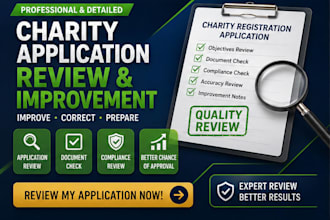 review and improve your UK charity registration application