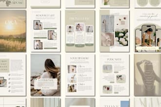 design canva mindset workbook, productivity workbook, goal setting workbook