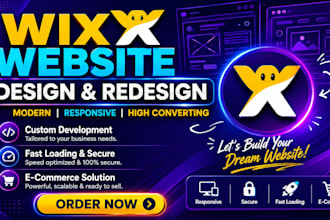 build wix website design, wix website redesign, or wix business website design