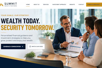design squarespace financial advisor wealth management investment firm website