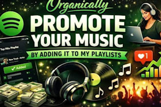 professionally do organic music promotion and playlist placement campaign