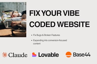 fix, redesign your ai vibe coded website, web application