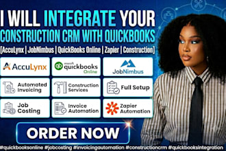 integrate construction CRM with quickbooks for job costing and invoicing