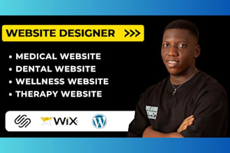 design a medical website, healthcare, mental health or therapy website