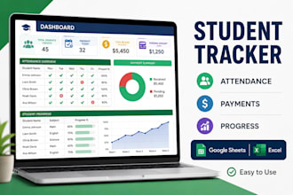 create a student attendance spreadsheet, tutor dashboard on notion and airtable