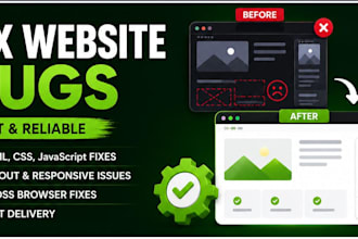 fix website bugs and frontend issues fast
