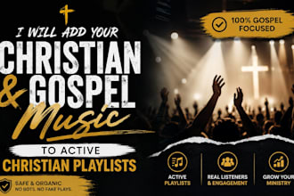 add your christian and gospel music to active christian playlists