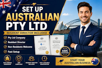 set up your australian pty ltd company and resident director