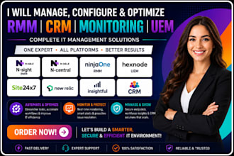 rmm CRM n sight rmm new relic n central hexnode uem site24x7 ninjaone insightful