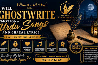 ghostwrite emotional urdu songs and ghazal lyrics exclusively for artists
