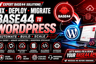 fix deploy migrate base44 to wordpress base 44 expert base 44 webapp integration