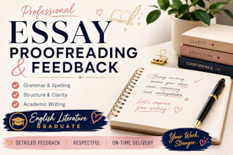 proofread and provide detailed feedback on your essay