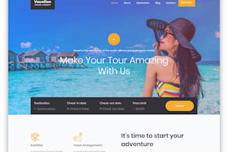 develop a travel website, travel agency website, tour booking website