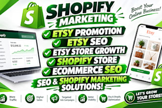 grow your etsy store with expert SEO and shopify marketing solutions