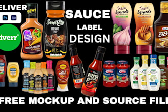 design hot sauce, seasoning, spice, jars, and product label design