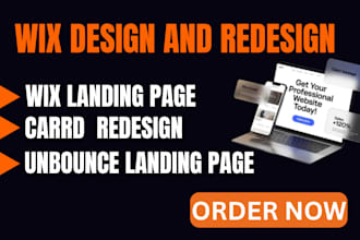 build wix website redesign wix landing page carrd website unbounce landing page