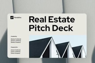 create real estate investor deck, property proposal and pitch deck presentation