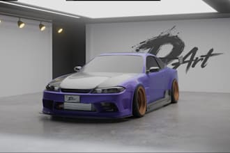 create low poly 3d car models for games