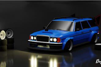 create low poly and mid poly 3d car models for games