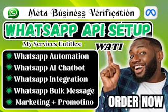 setup wati whatsapp business API for bulk messaging and mass dm, ai chatbolt