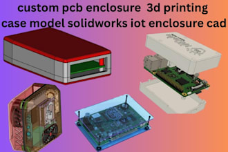 do custom pcb enclosure  3d printing case model solidworks iot enclosure cad
