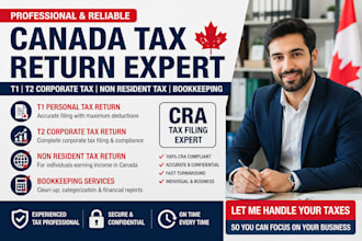 canada tax return, t1 t2 corporate tax, cra tax filing and bookkeeping