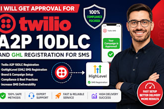complete twilio a2p 10dlc approval and gohighlevel SMS registration