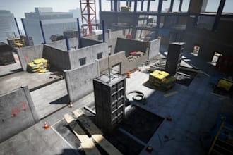 create fps shooter map combat level design 3d game environment for unity unreal