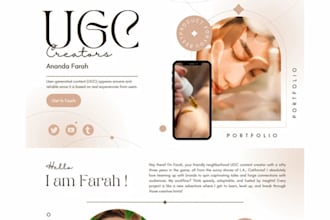 design canva website ugc portfolio canva website editable canva ugc portfolio