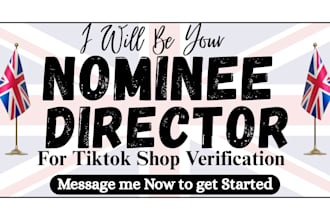 provide UK nominee director service for tiktok shop verification