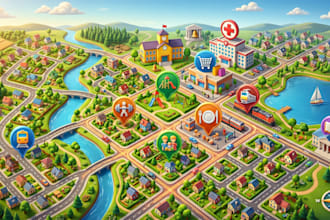 create real estate map, property map, subdivision map, location map and site map
