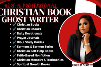 christian book writer, devotional, sermon book, KDP format ghostwriter self help