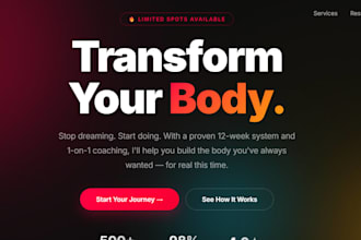 design a high converting fitness landing page for your brand