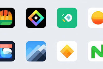 design minimalist app logo design with app icon
