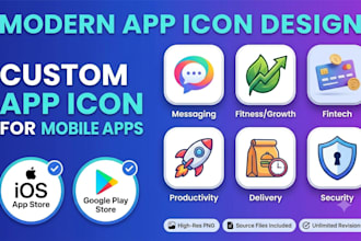 design a modern mobile app icon for ios and android