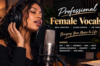 be female pop singer, edm singer female pop vocalist,recreate parody cover song