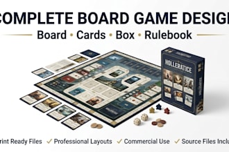 design custom board game tabletop game card game artwork game mechanics rulebook