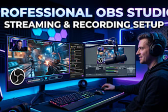setup professional obs studio streaming and recording setup