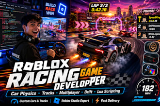 build a roblox racing game with car physics, tracks and lua scripting