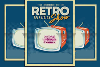design retro vintage flyer or poster