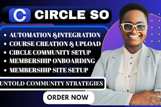 setup circle so online community online course membership site