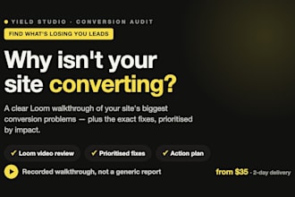 do a conversion audit of your website with a loom walkthrough