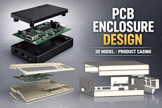 design a custom pcb enclosure product casing 3d printable stl files in solidwork