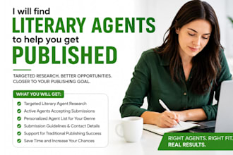 find active literary agents, build query list to help you land a publishing deal