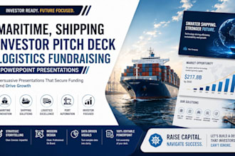 do maritime, shipping investor pitch deck, logistics fundraising powerpoint
