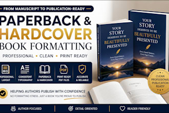 format paperback and hardcover books for professional publishing