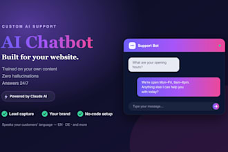 build an ai customer support chatbot for your website